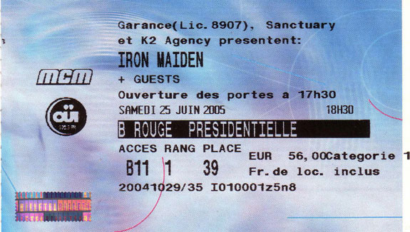 Place Iron Maiden Parc des Princes (2005a)